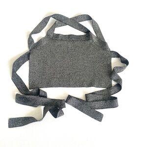 ARITZIA Wilfred Metallic Silver Cayenne Knit Top